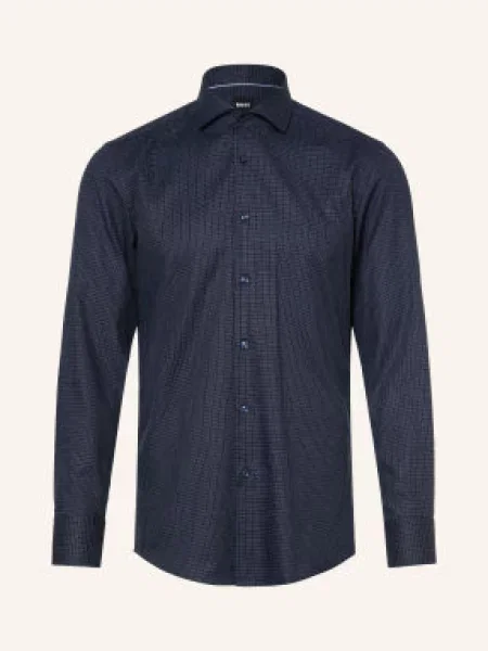 Boss Koszula Hank Slim Fit blau biała