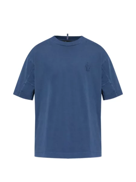 Kratak majica Moncler Grenoble s vezom plava