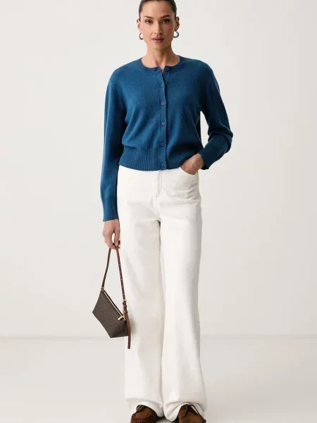 United Colors of Benetton cardigan pentru femei cu lână albastru