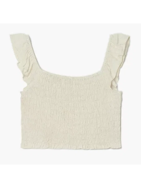 Cropp Короткий топ бежевий