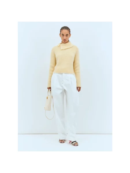 Sweter Jacquemus wełniany żółty