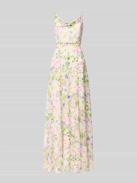 Sukienka wieczorowa z lejącym dekoltem Jake*s Cocktail różowa