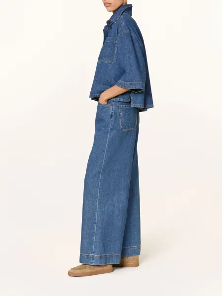 Jeansy Weekend Max Mara granatowe