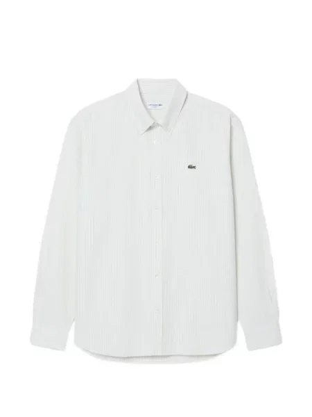 Cămașă Lacoste din țesătură twill alb