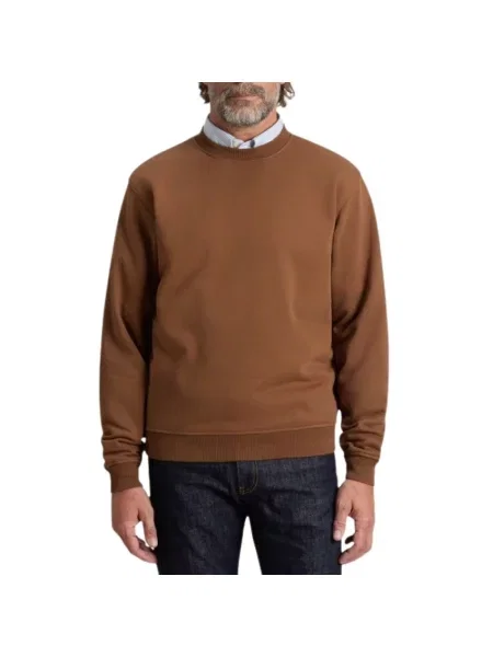 Bluza Woolrich z długim rękawem brązowa
