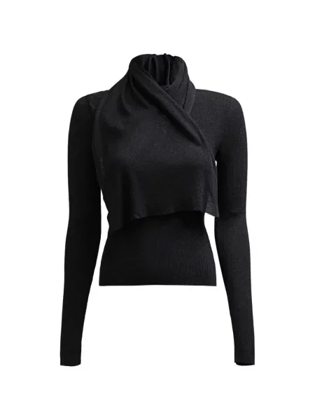 Top Aya Muse tricotate negru