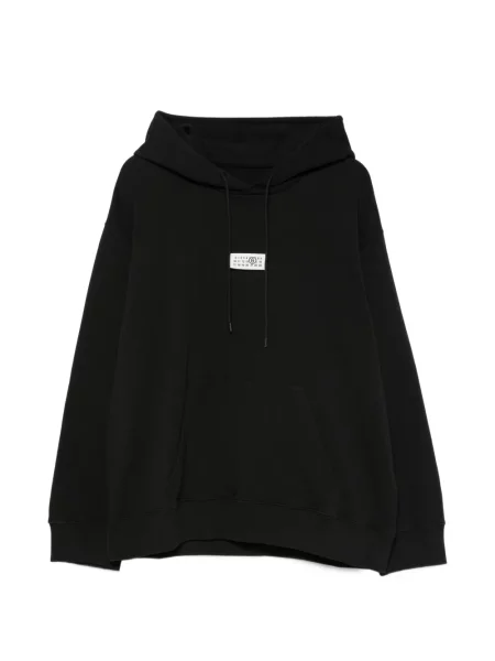 Hanorac cu glugă Mm6 Maison Margiela cu autograf negru