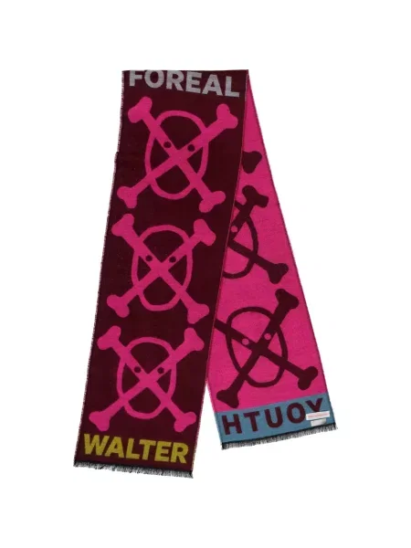 Fular Walter Van Beirendonck cu imagine roz