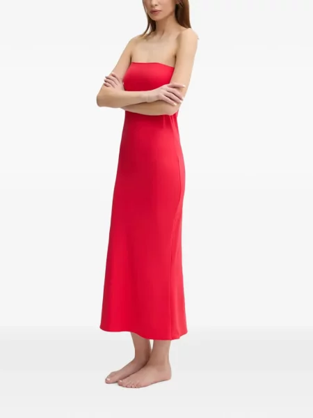 Rochie maxi Bond Eye fără bretele roșu