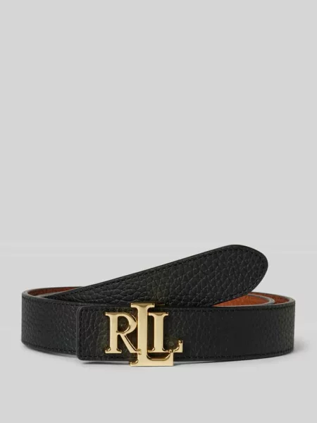 Ze skóry bydlęcej z funkcją dwustronną Lauren Ralph Lauren czarny