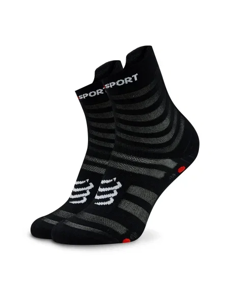Чорапи Compressport Pro Racing Socks Ultralight Run High White/Alloy черно