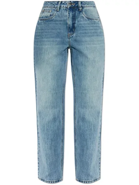 Proste jeansy Gestuz z wysoką talią niebieskie