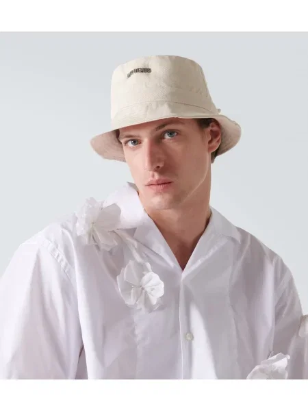 Vászon kalap Jacquemus fehér