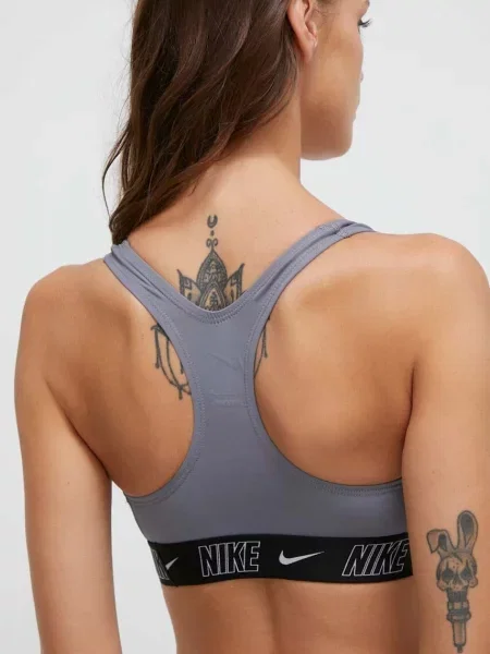 Nike biustonosz kąpielowy szary