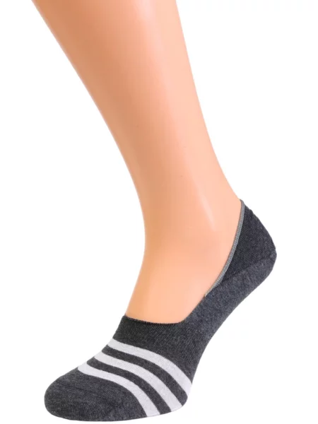 Sokisahtel Čarape CARLOS striped footies for men' siva