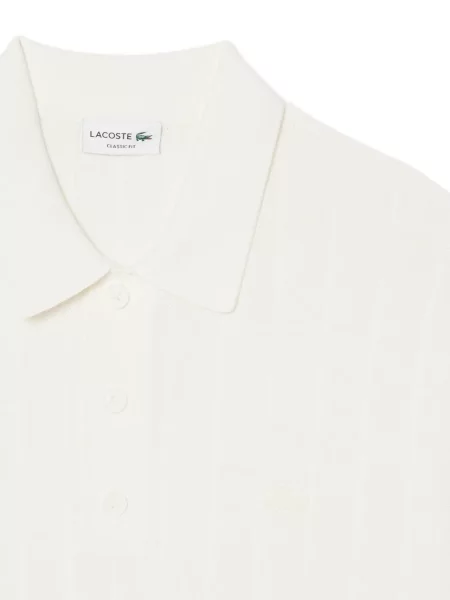 Kötött rövid pólóing Lacoste fehér
