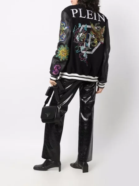 Kurtka bomber Philipp Plein czarny