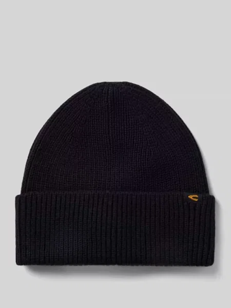 Czapka beanie z szerokim brzegiem i detal z logo Camel Active