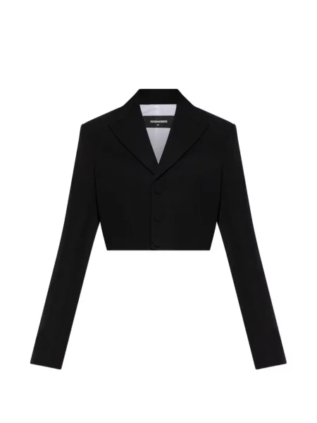 Decupat geacă Dsquared2 de lână negru