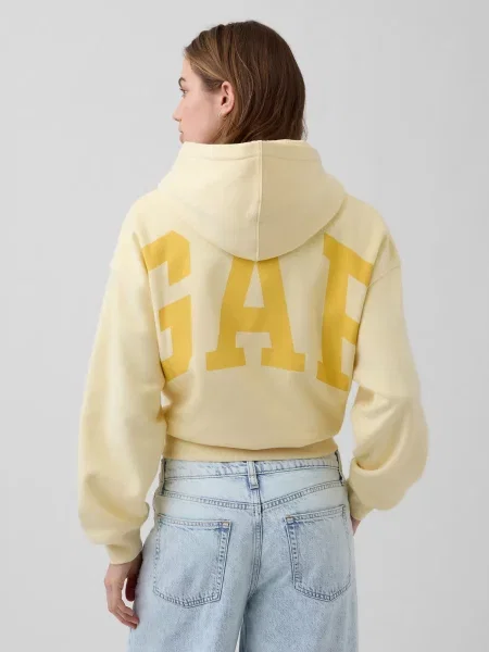 Bluza GAP Pg Cropped Po Hood Yellow M żółta