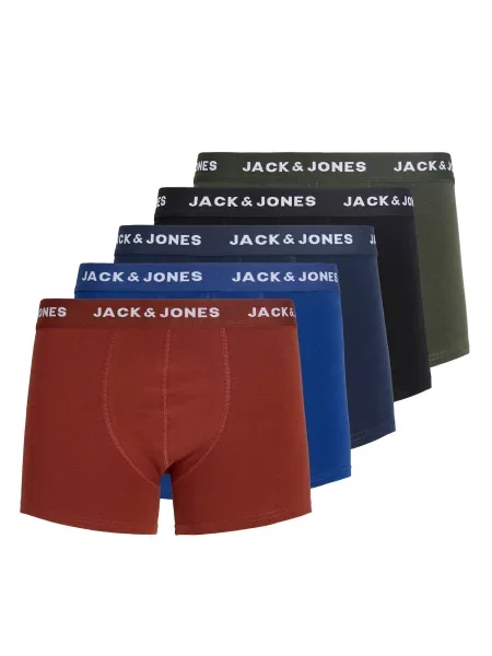 JACK & JONES Boxeri JACHuey albastru / bleumarin / oliv / roșu carmin / negru alb