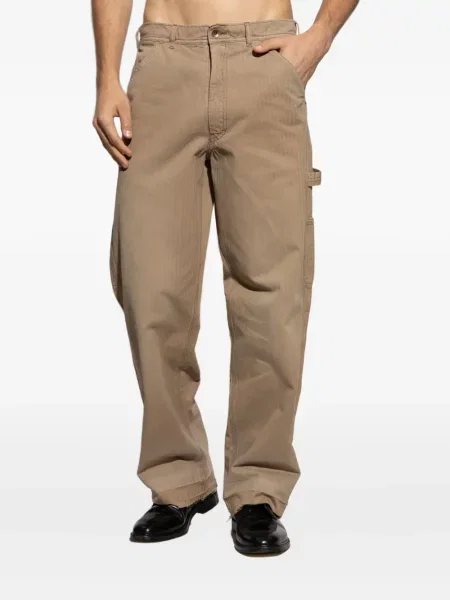 Pantaloni Maison Margiela cu model herringbone