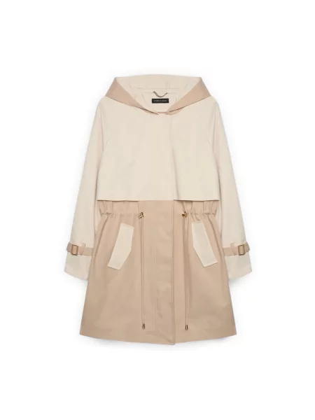 Trencz Fiorella Rubino z kapturem beżowy