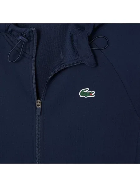 Lacoste Dres Tennis X Novak Djokovic Z Zamkiem Z Nadrukiem Regular Fit granatowy