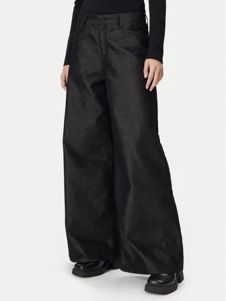 KARL LAGERFELD Blugi Wide Leg negru