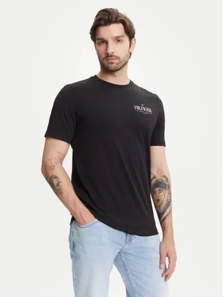 Tommy Hilfiger T-shirt Stack crna