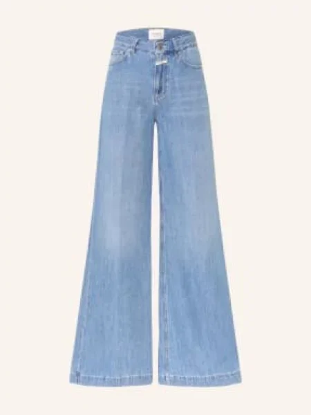 Closed Dżinsy Z Szerokimi Nogawkami Glow Up blau niebieskie