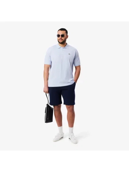 Поло Lacoste голубое