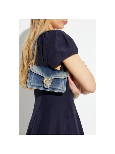 Torebka Coach skórzana niebieska