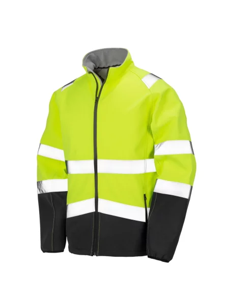Ochronna Kurtka Softshell Z Nadrukiem czarna