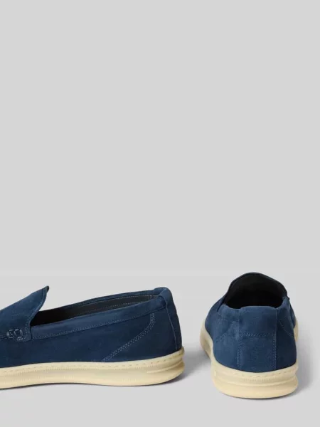 Sneakersy wsuwane ze skóry Woolrich granatowe