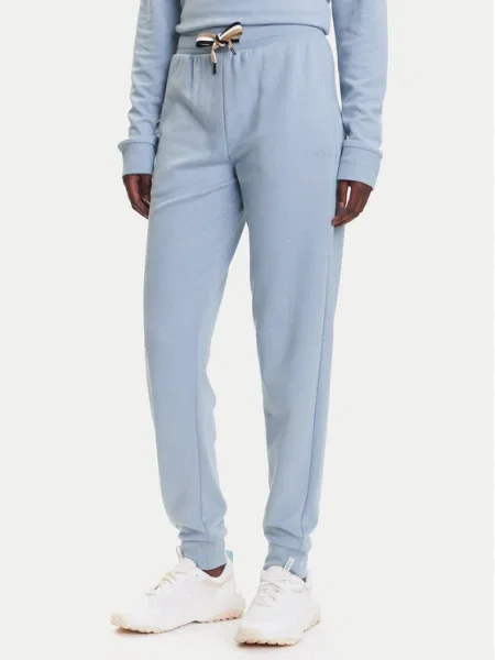 BOSS Pantaloni trening CP Stripe celest albastru