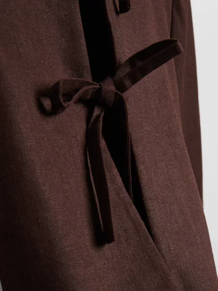 Reserved Жилет для костюма з льону темно коричневий