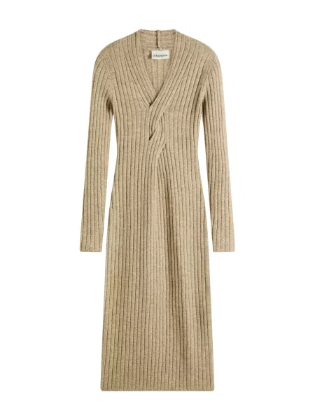Bonprix Rochie tricotat nisipiu