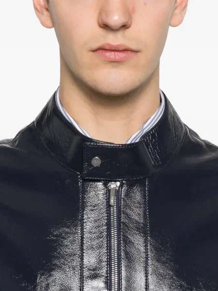 Кожено яке Fendi синьо