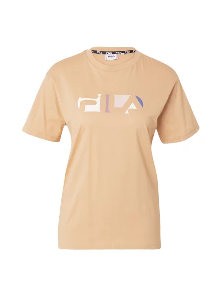 FILA Tricou BRENK maro cappuccino / mov lavandă / rosé alb