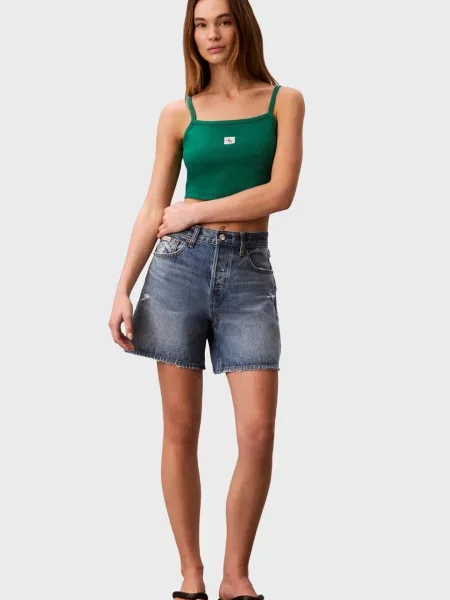 Детский топ Calvin Klein Jeans зеленый