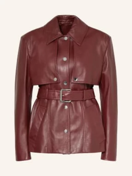 Sportmax Kurtka Skórzana Tenzone rot