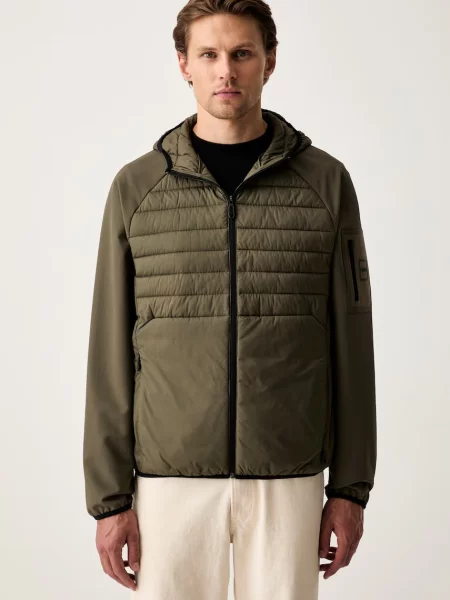 BOSS Green jachetă scurtă pentru bărbați J_Urbanex Hybrid HD verde