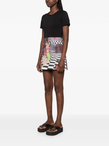 Scurt rochie mini The Artistylist cu imagine negru