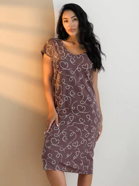 Ночная рубашка Roksana коричневая