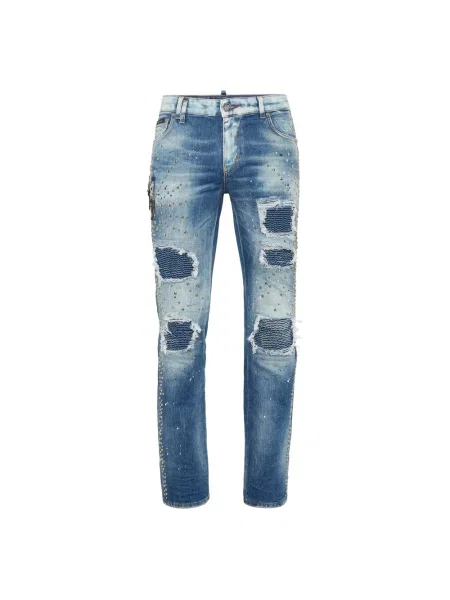 Jeansy Philipp Plein niebieskie