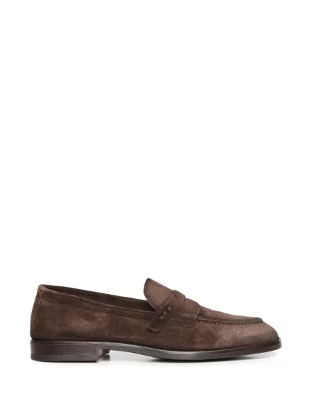Pantofi loafer Galliano din piele de căprioară maro