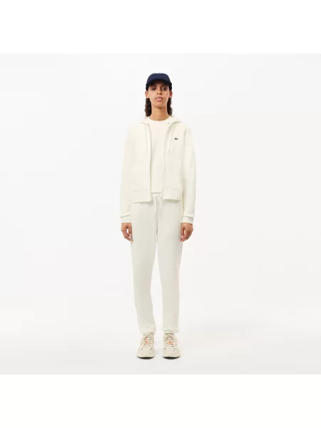 Lacoste Spodnie Dresowe Straight Fit białe