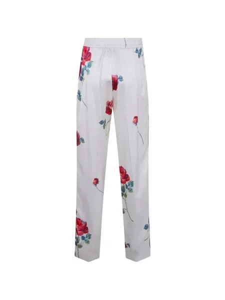 Pantaloni N°21 cu model floral alb