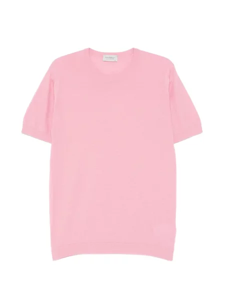 Tricou John Smedley cu nervuri roz
